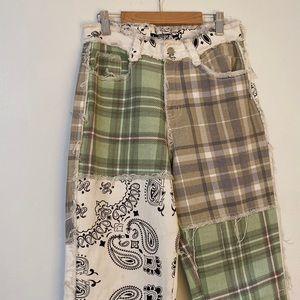 Jaded London Patchwork Bandana Jeans - Size 26